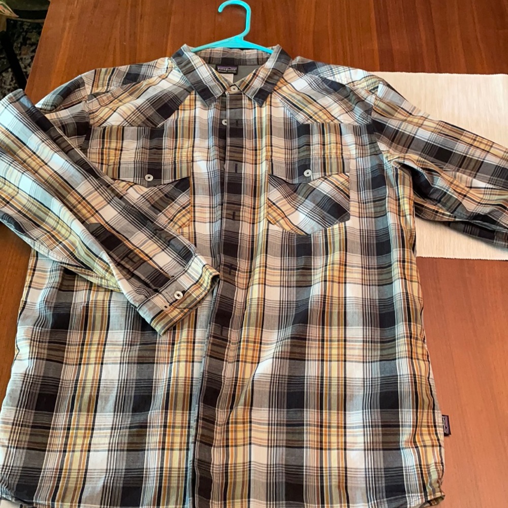 Patagonia organic cotton button down.